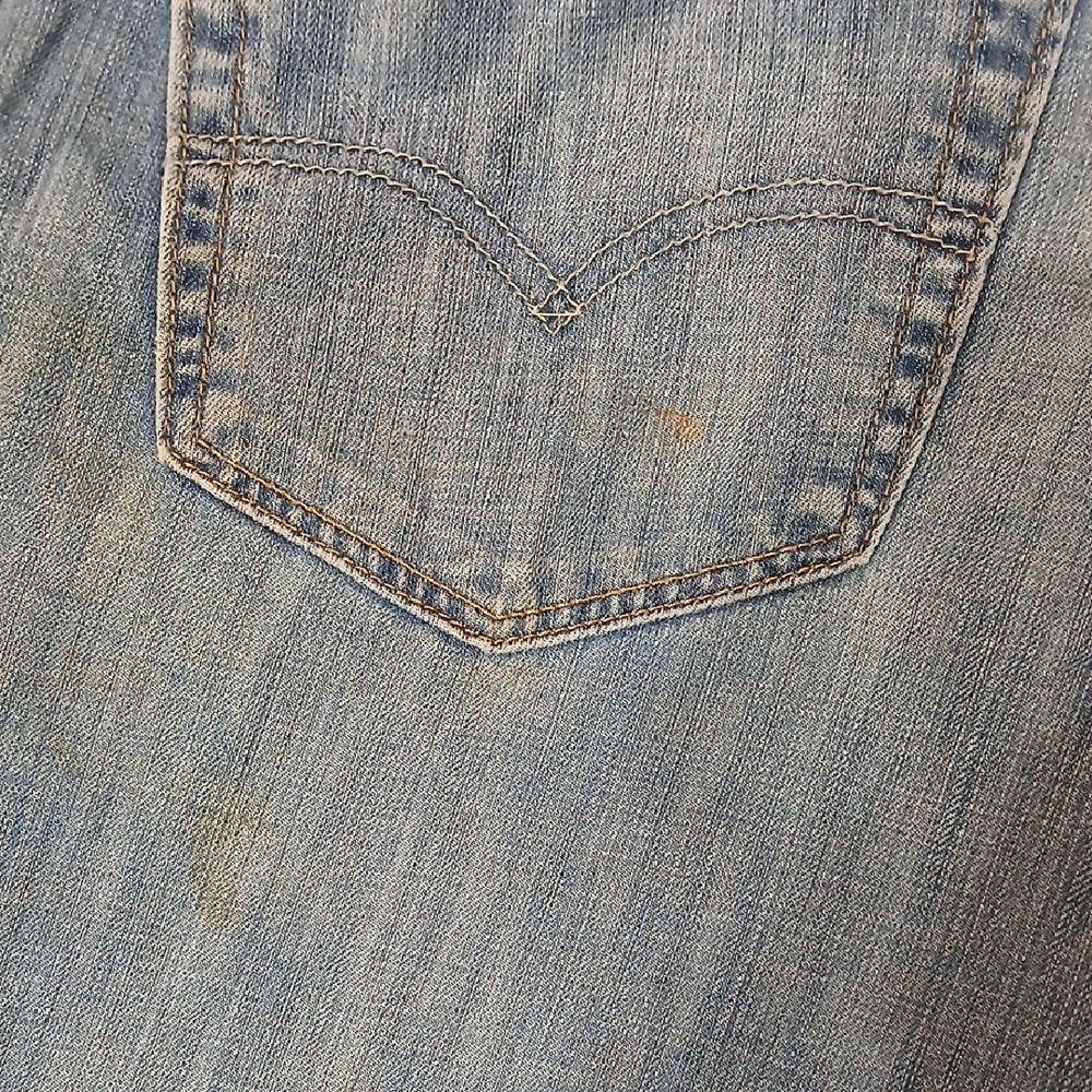 Levi's Style 569 Straight Blue Denim Jeans - Picture 3 of 7